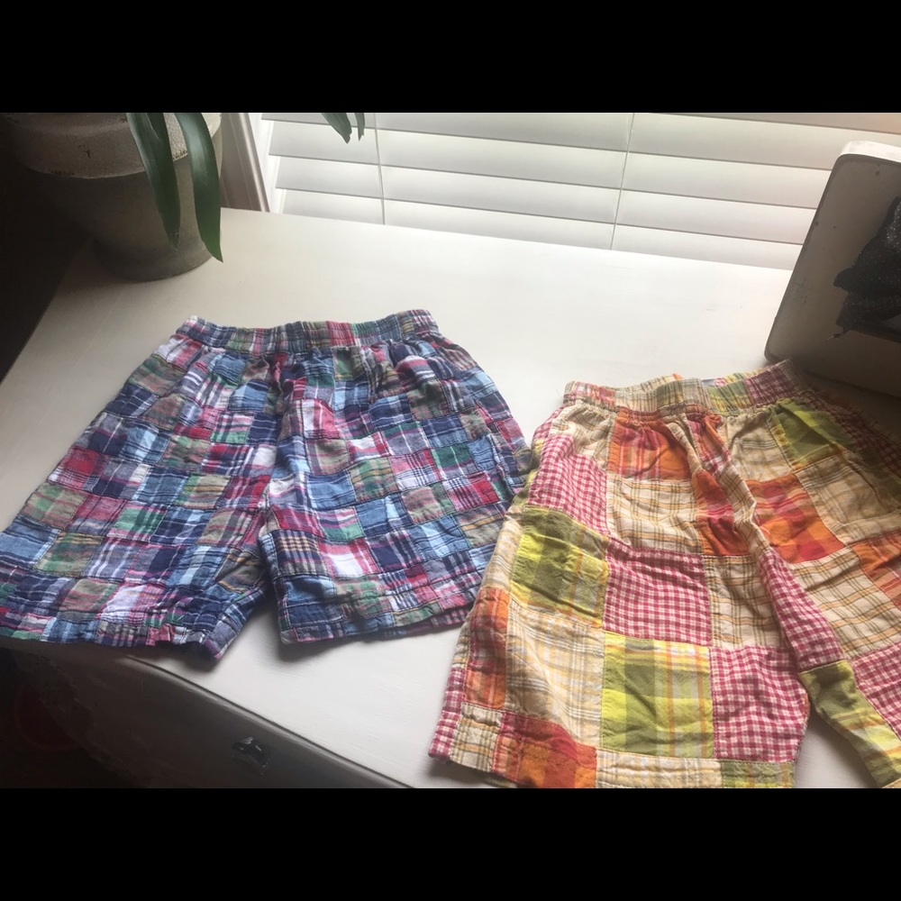 Boys Plaid Shorts - ( 2) pair sz  5/6